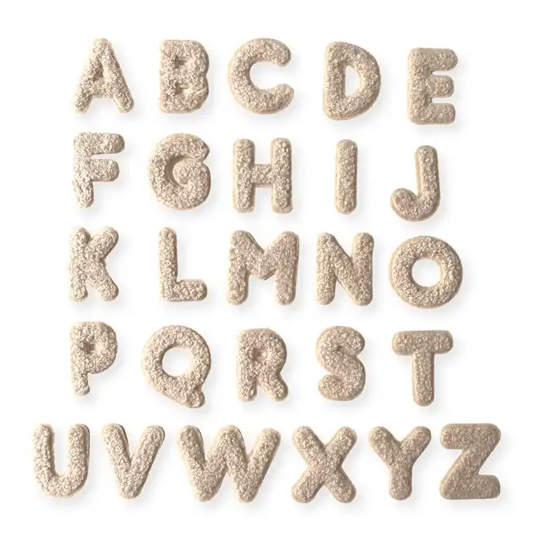 Loop-Patches gesamtes ABC in der Farbe beige