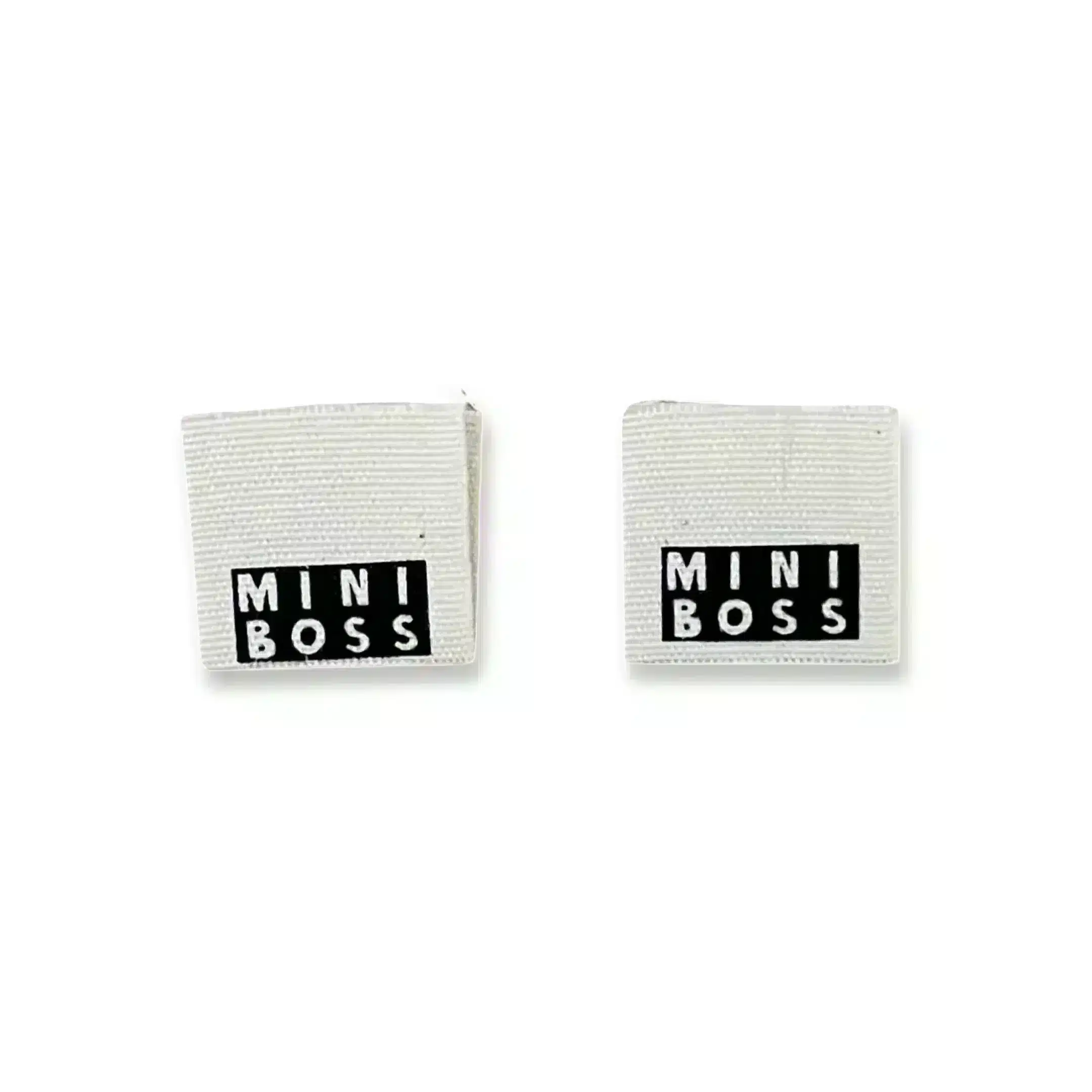 2 Baumwoll-Labels klein "mini boss"