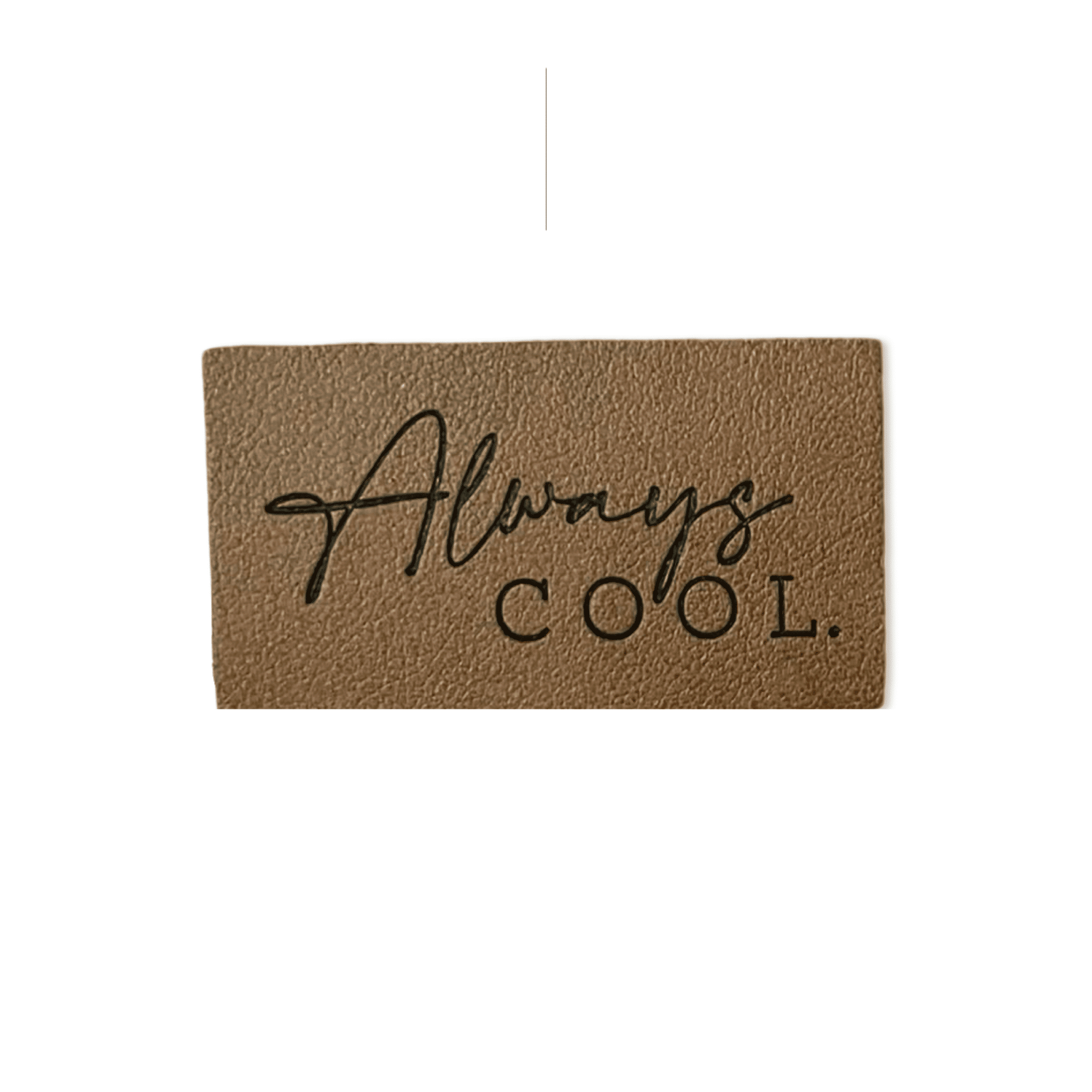 2 Aufnäher Iron-on Kunstlederlabel "Always cool"