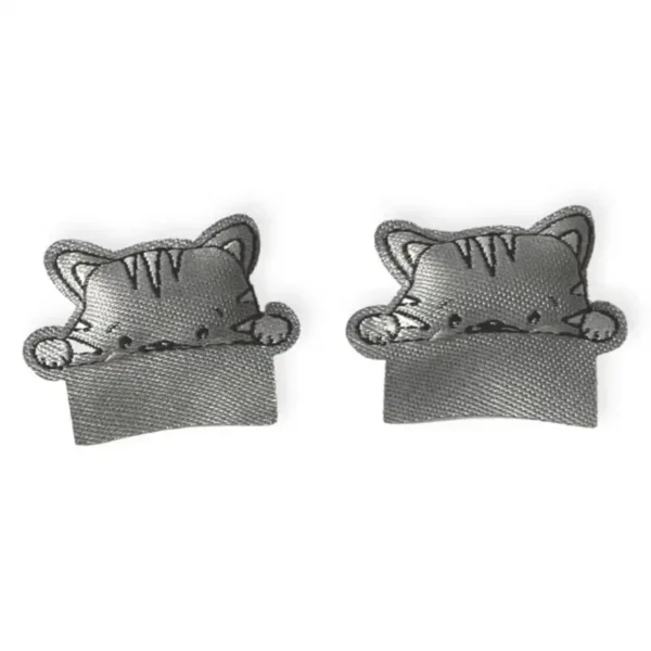 3D-Weblabels Katze Farbe grau