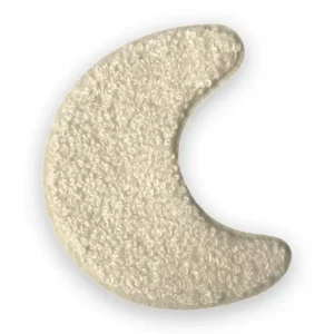 ein Loop-Patch in der Form eines Mondes. Farbe: beige