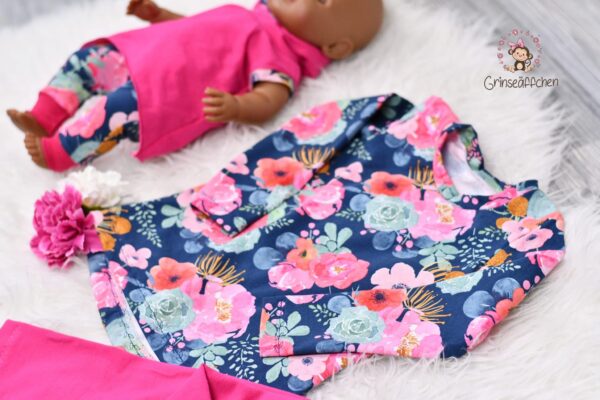 Jersey Stoff Annabel blau – Bild 3