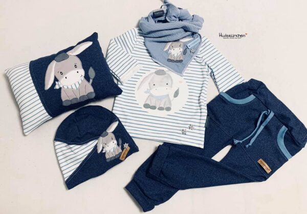Jersey Stoff Trutru blau – Bild 3