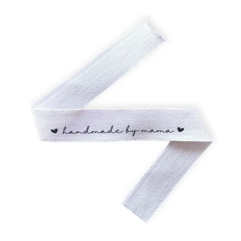 Baumwoll-Halsnaht-Band "handmade by mama"