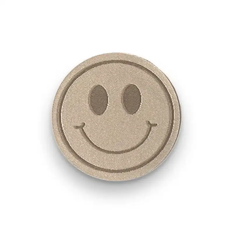 Weblabels Smiley Beige Iron-On