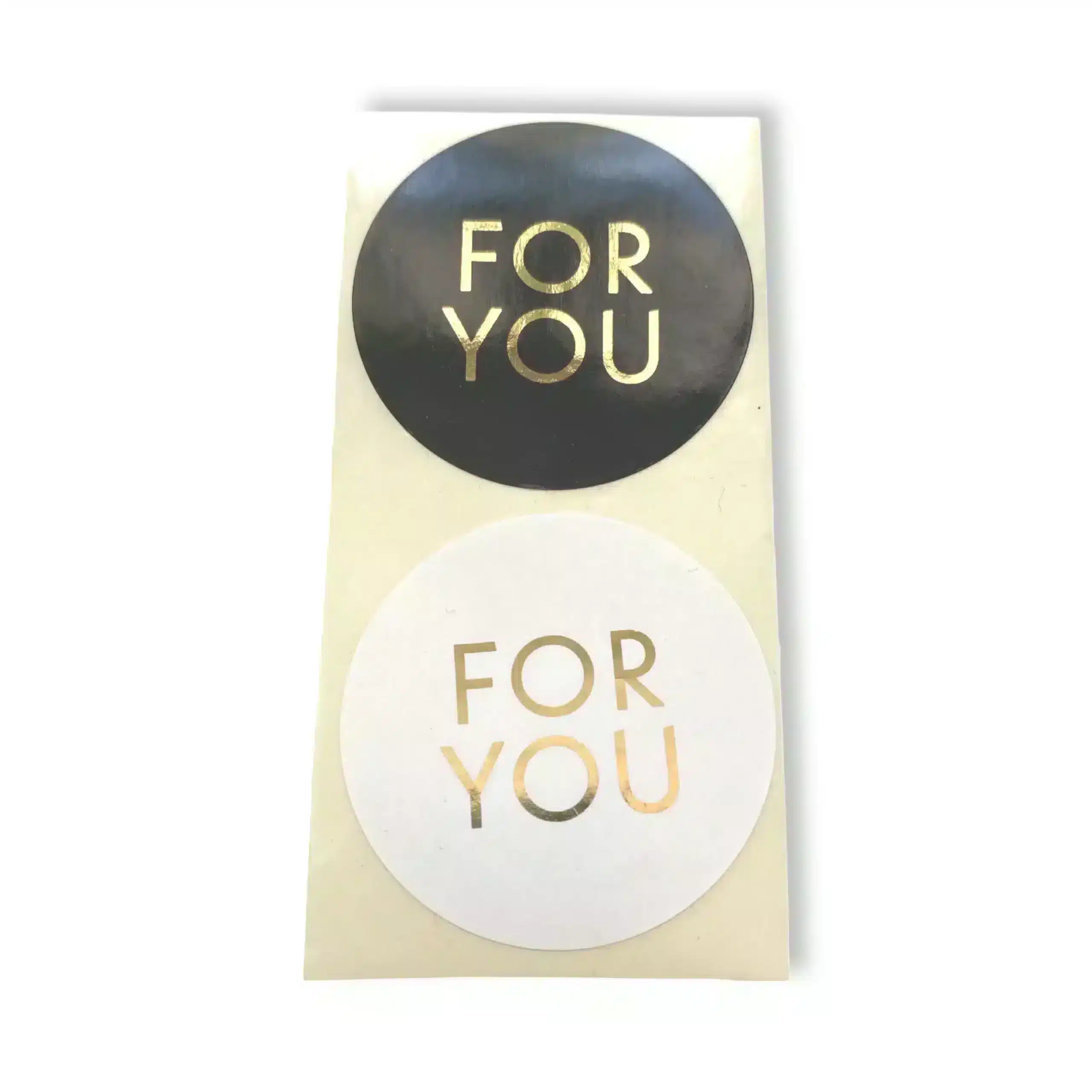 Sticker gold-Effekt FOR YOU schwarz-weiss-grau 55mm