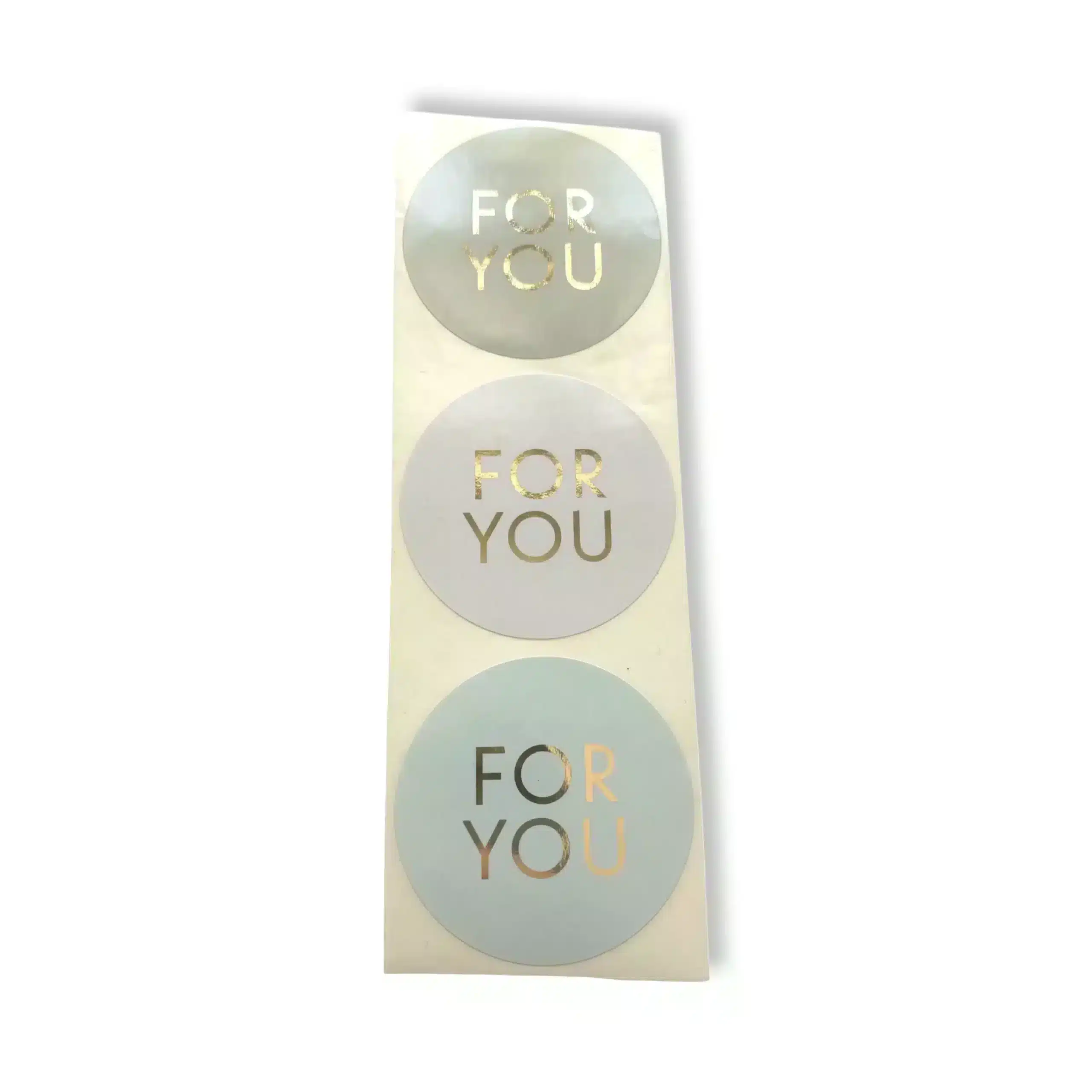 Sticker gold-Effekt FOR YOU mint-grau 55mm