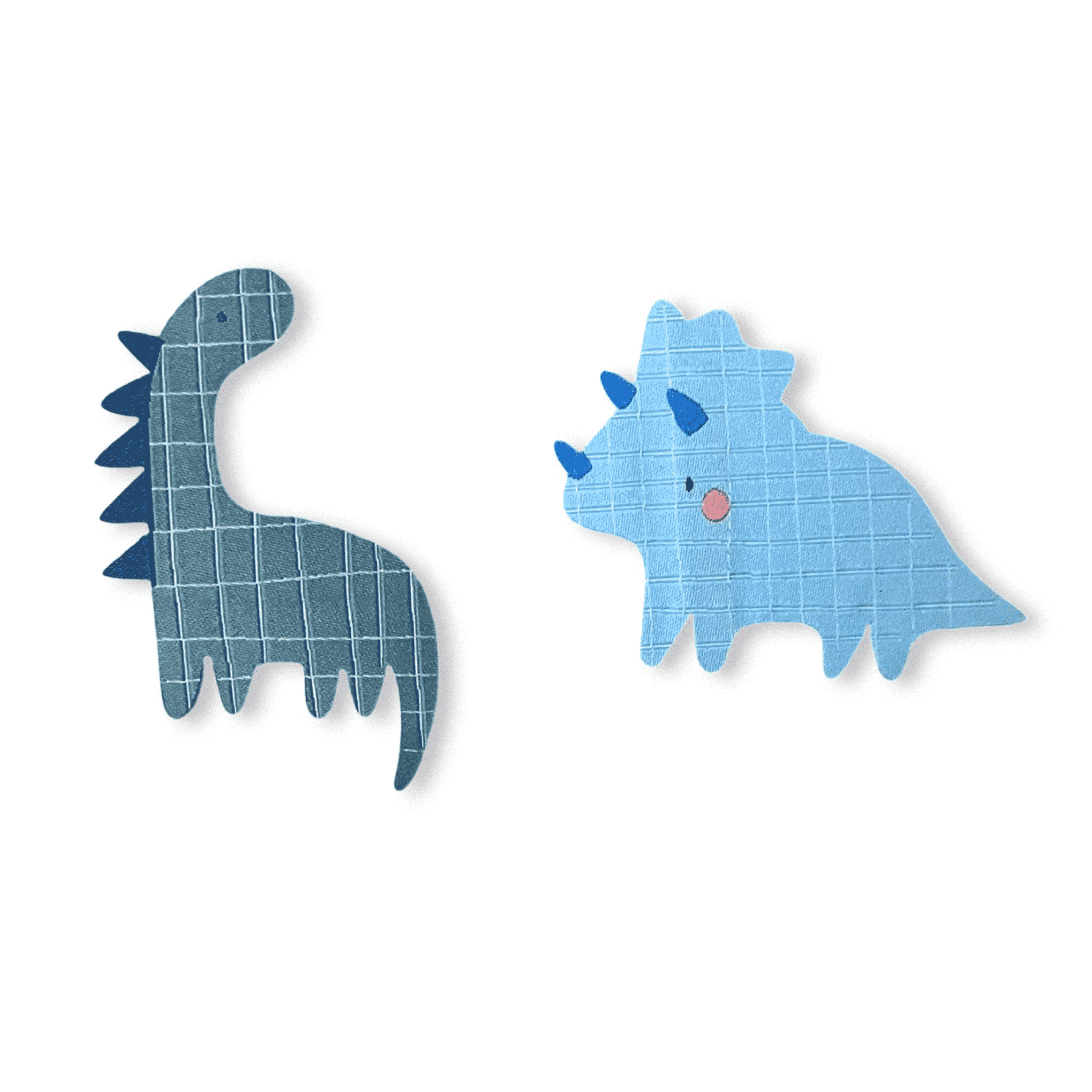1Set Iron-on Weblabel "Dino Langhals " und Iron-on Weblabel "Dino Triceratops"
