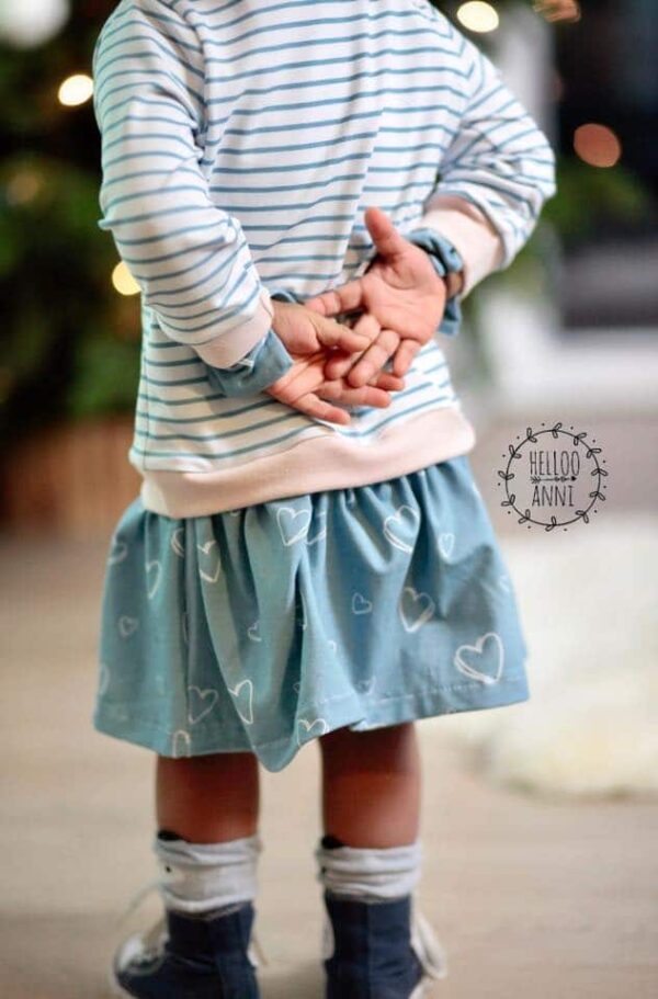 Jersey Stoff Trutru blau - Image 4