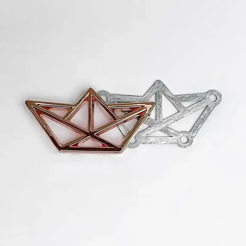 Metalllabel Boot rosegold