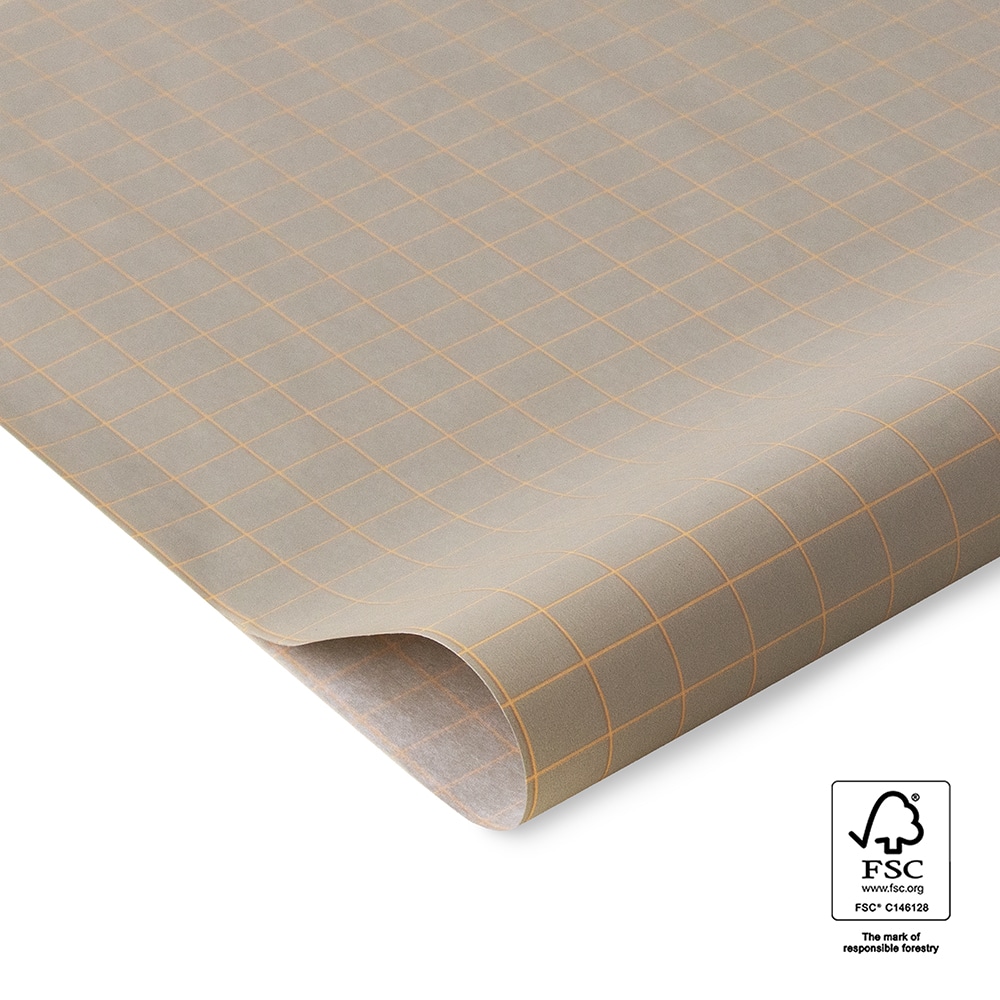 Seidenpapier Grid Grau 50x70cm
