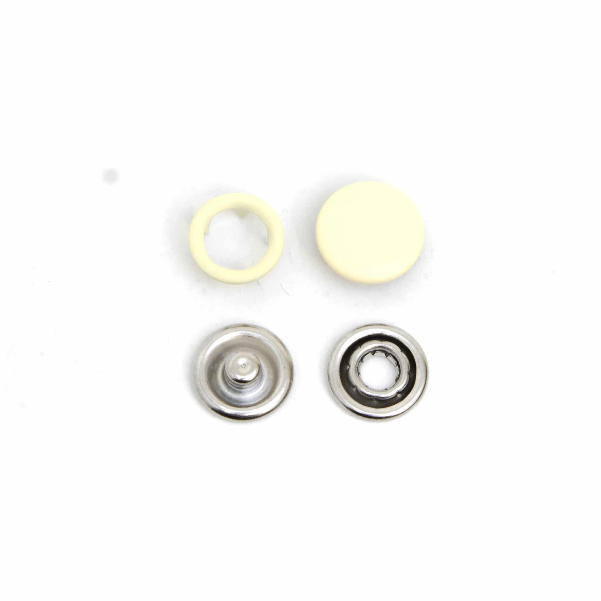 Jersey-Druckknopf Pastell-Gelb Matt/Puder-Optik JuSt Snaps