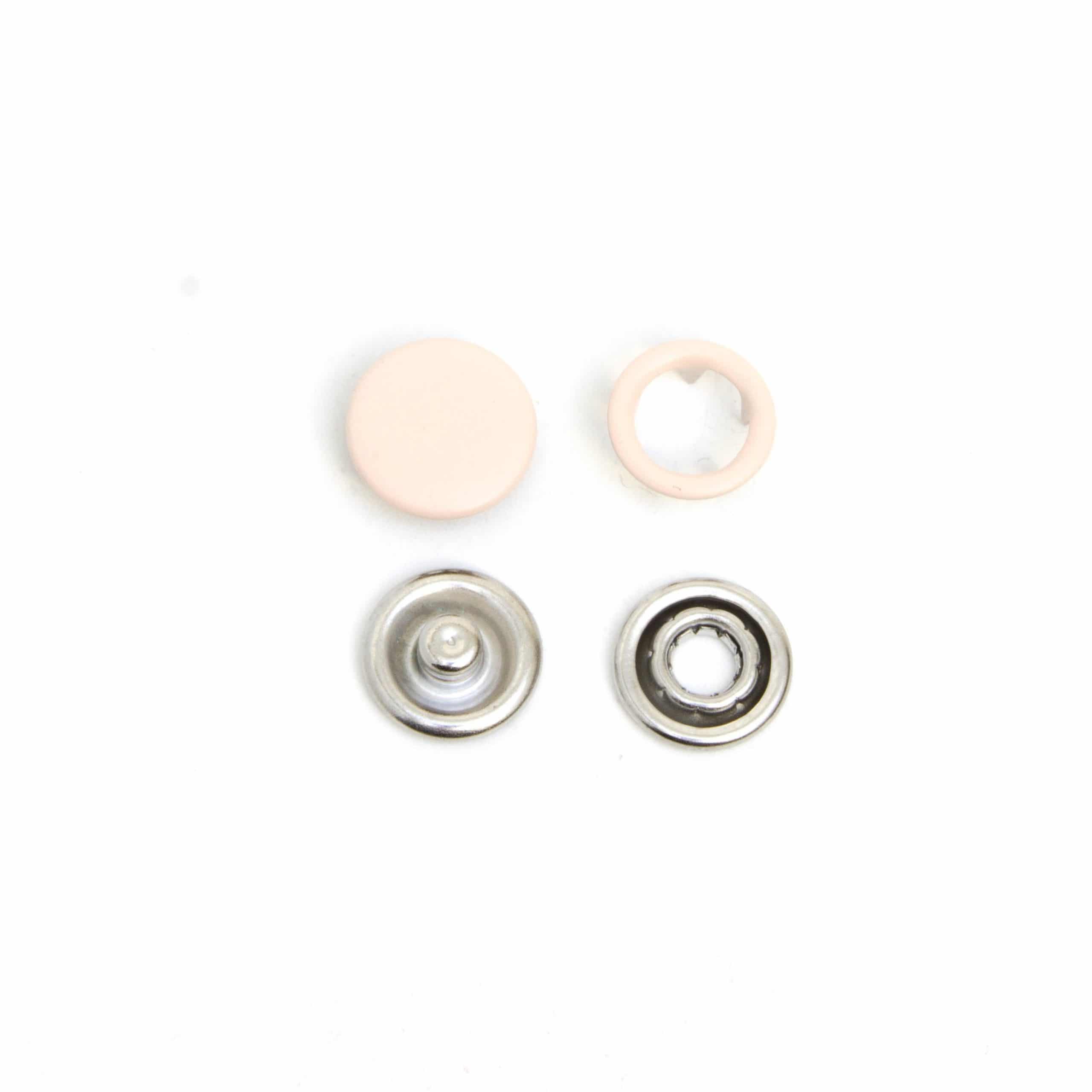 Jersey-Druckknopf Pastell-Lachs Matt/Puder-Optik JuSt Snaps