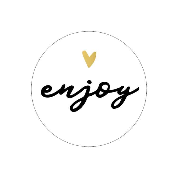 Sticker gold-Effekt enjoy 40mm