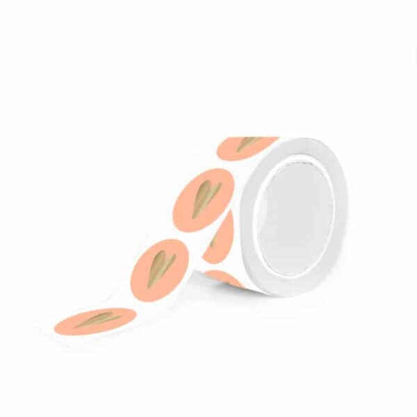Sticker gold-Effekt Herz peach 35mm – Bild 2