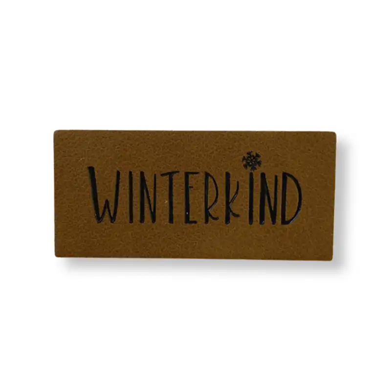 Lederlabel mit Aufschrift Winterkind