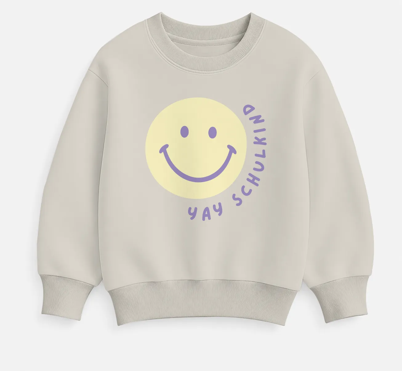 Bügelbild Schulkind Smiley für T-Shirt, Hoodie & Schultüte | Einschulung Mädchen & Junge